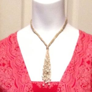 Sparkling silver string necklace