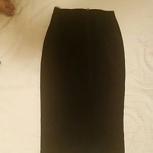Closet Staple Basic long black pencil skirt