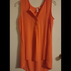 Hi low orange top