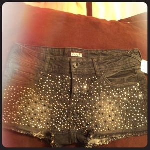 Black bling shorts forever 21