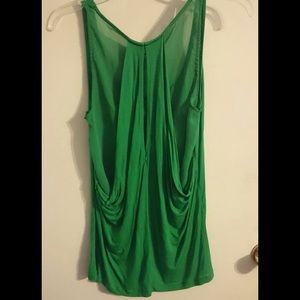 Green draped top