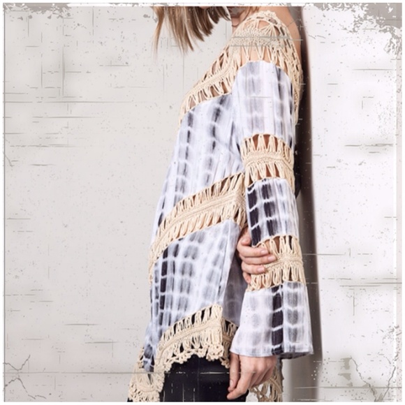 Tops - ✨ Tie Dye Boho Style Crochet Detail Tunic