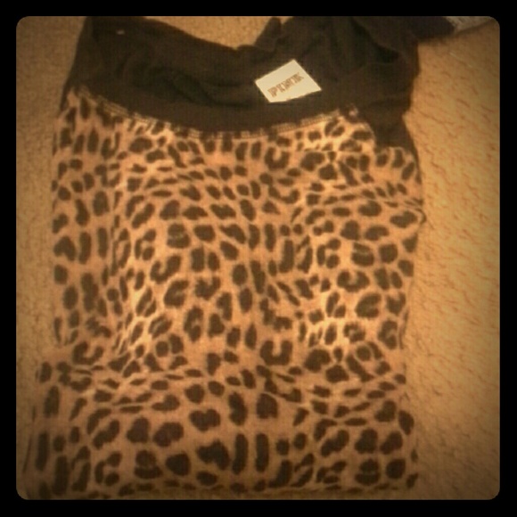 Pink Victoria secret Cheetah leopard print sweater
