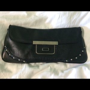 Kenneth Cole Black & Silver Clutch with Studs