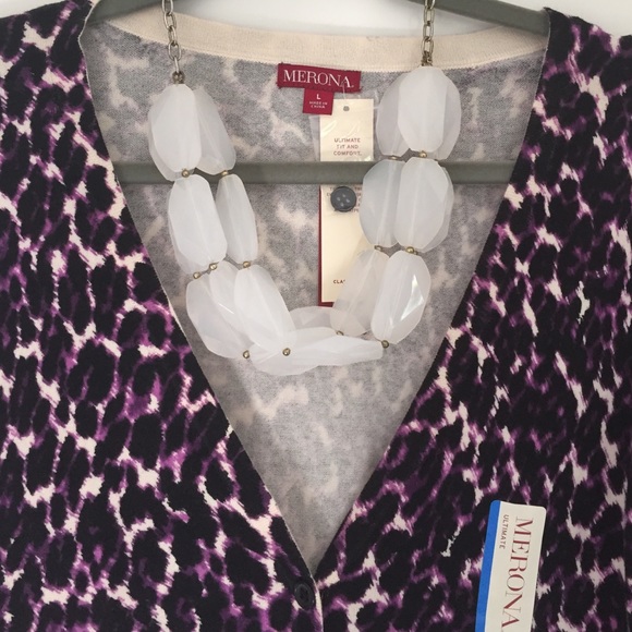 ♦️SOLD♦️Merona Cardigan Sweater Purple - Picture 2 of 4