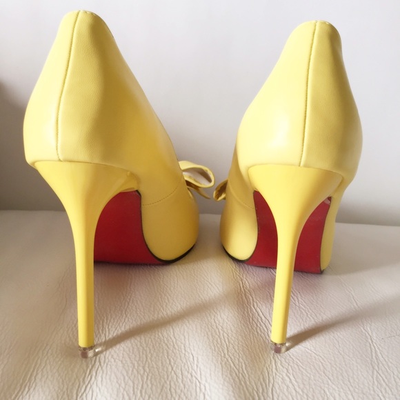 🎉🎉SOLD🎉🎉Yellow bow cute pumps - Picture 3 of 4