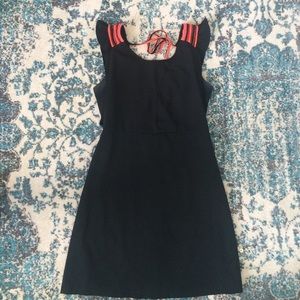 Mason Scotch LBD with bright crochet detail