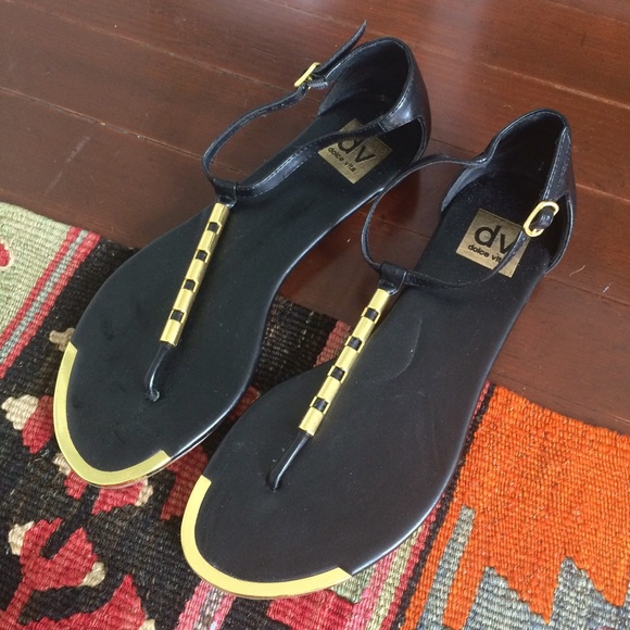 Dolce Vita Black Leather Sandals