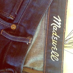 Madewell women's jeans. Rail straight.