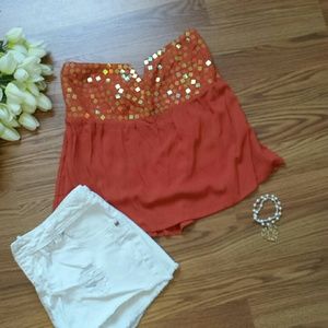 Sparkly strapless top!!!