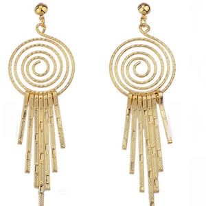 GOLD STRING DANGLE EARRINGS