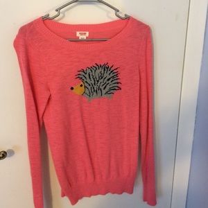 Pink hedgehog sweater