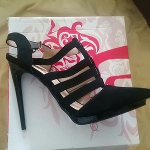 Black Strap Heels