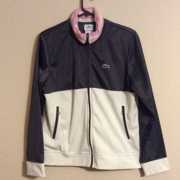 Lacoste Jackets & Blazers - Lacoste Pink & Gray Track Jacket 46 Med Lacoste Jackets & Blazers - Lacoste Pink & Gray Track Jacket 46 Med