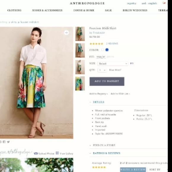 2015FALL$178 anthropologie Fauvism Midi Skirt 0p
