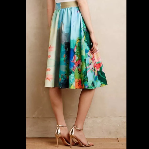 2015FALL$178 anthropologie Fauvism Midi Skirt 0p