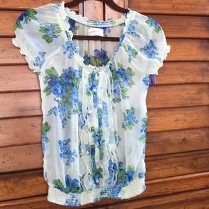 Abercrombie & Fitch sheer blouse size small