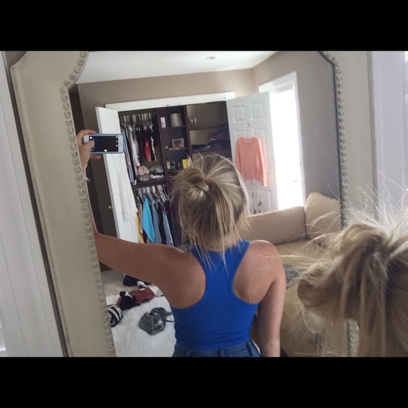 Blue crop top