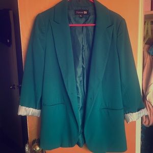 Teal Boyfriend Blazer