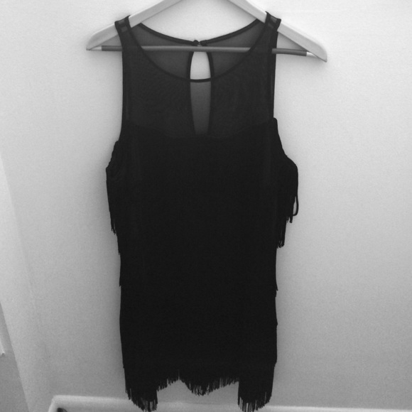 Black fringe dress - White House | Black Market