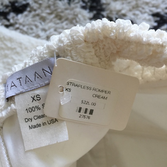 Off white silk Romper -size XS - Picture 3 of 4
