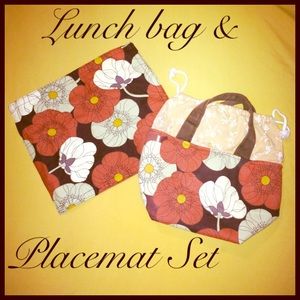 Custom Poppies Lunch Bag & Placemat
