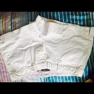 White American eagle shorts .