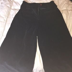 Wide leg navy blue corduroy pants