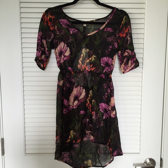 Sheer floral cover up / dress