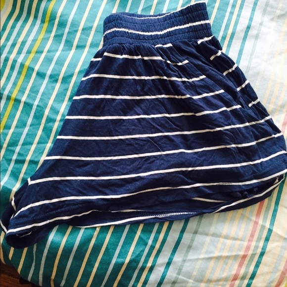Blue and white shorts