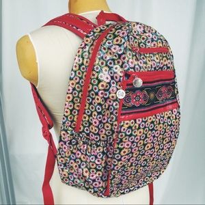 Vera Bradley Frill Coated Cotton Backpack