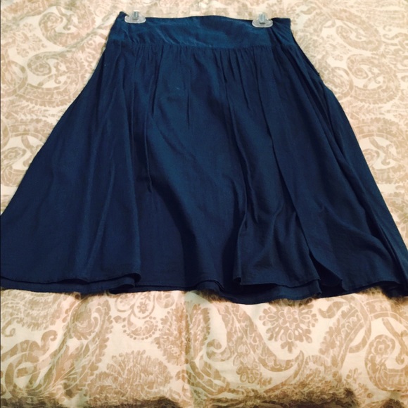 Gorgeous dark greenish blue knee length skirt