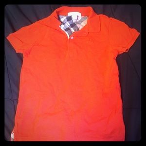 Boys orange Burberry button up