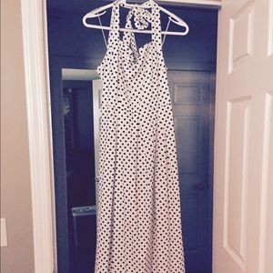 White and black polka dot sundress
