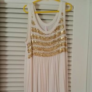 White and gold dress