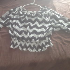 Chevron shirt that's black & white.