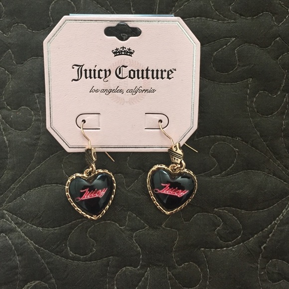 Juicy Couture Jewelry - Juicy couture ear drop heart earrings