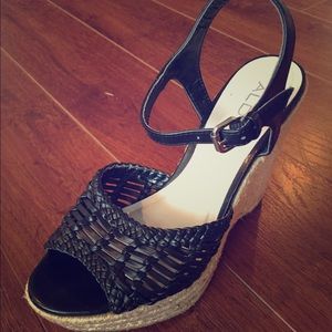Black Aldo Wedges Size 6
