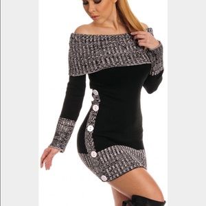 Sexy off the shoulder sweater dress