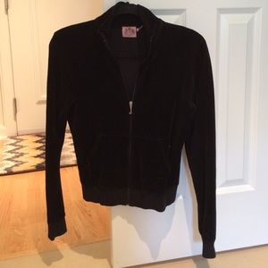 Velour Mock-Neck Zip-Up