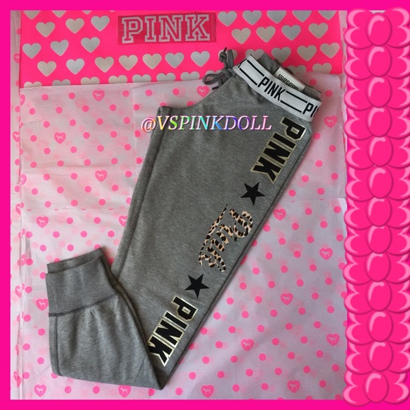 ❗️❗️❗️SOLD❗️❗️❗️VS PINK CHEETAH GYM PANTS