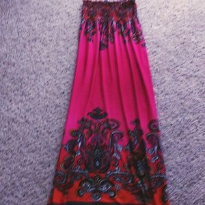 A strapless sundress