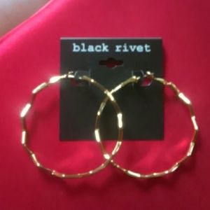 High polished gold hoop earrings