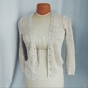 J Crew Oatmeal Colored Cardigan