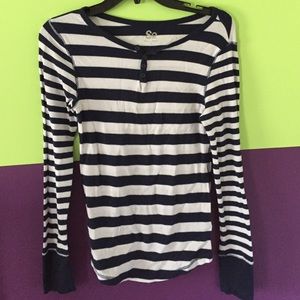 Navy and white Henley