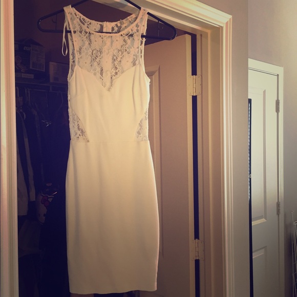 Zara white lace dress.