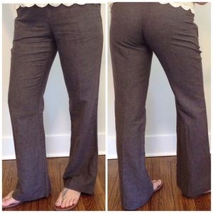 Banana Republic Wide Leg Linen Blend Pant in Stone