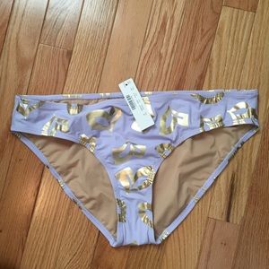 J. Crew metallic hearts bikini bottom