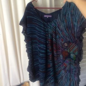 Funky Silk Top with Beautiful Details.