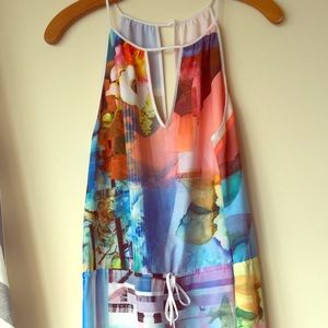 Clover Canyon Fluorescent Rose Tank Dress